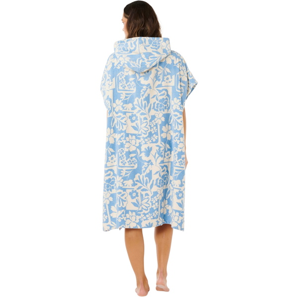 2026 Rip Curl Femmes Serviette Poncho à Capuche Mixte 00VWTO - Blissful Blue